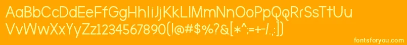TheBrooklynBoldDemo Font – Yellow Fonts on Orange Background