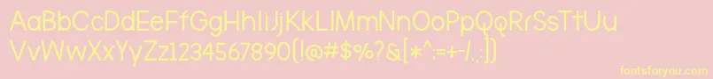 TheBrooklynBoldDemo Font – Yellow Fonts on Pink Background