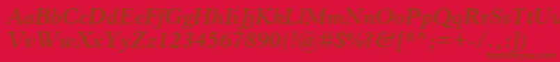HorleyoldstylemtstdSbit Font – Brown Fonts on Red Background