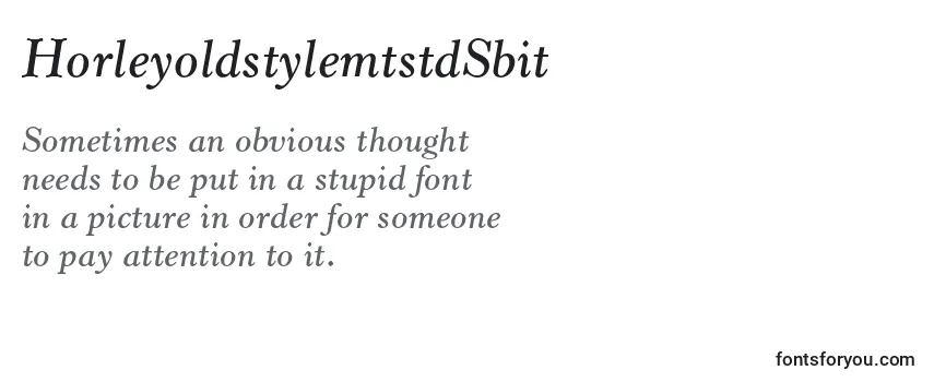 Review of the HorleyoldstylemtstdSbit Font