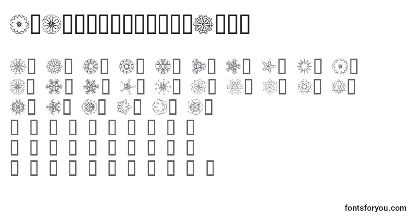 Schriftart JiKaleidoscopeBats – Alphabet, Zahlen, spezielle Symbole