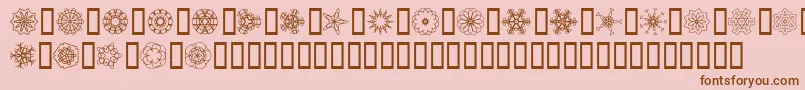 JiKaleidoscopeBats Font – Brown Fonts on Pink Background