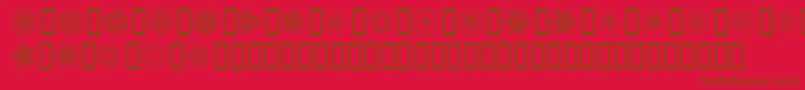 JiKaleidoscopeBats Font – Brown Fonts on Red Background