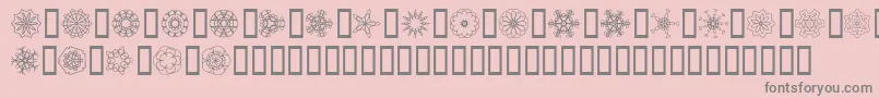 JiKaleidoscopeBats Font – Gray Fonts on Pink Background
