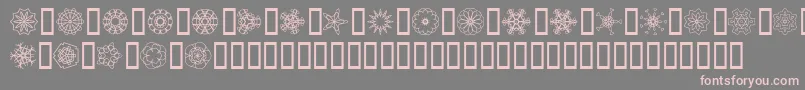 JiKaleidoscopeBats Font – Pink Fonts on Gray Background