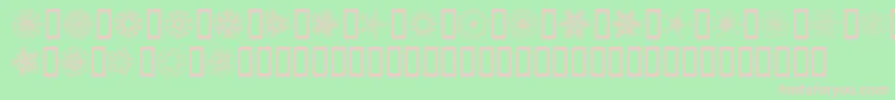 JiKaleidoscopeBats Font – Pink Fonts on Green Background