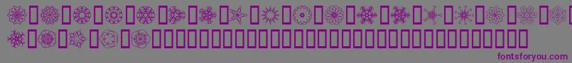 JiKaleidoscopeBats Font – Purple Fonts on Gray Background