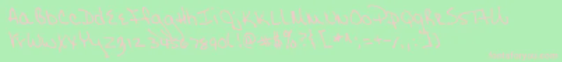 MorganRegular Font – Pink Fonts on Green Background