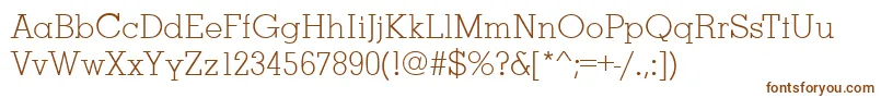 MissouriFineRegular Font – Brown Fonts on White Background