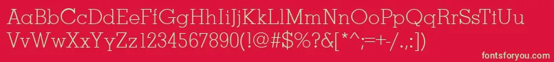 MissouriFineRegular Font – Green Fonts on Red Background