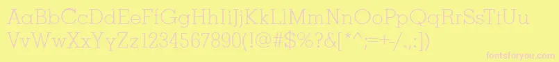 MissouriFineRegular Font – Pink Fonts on Yellow Background