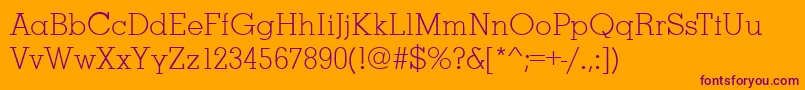 MissouriFineRegular Font – Purple Fonts on Orange Background