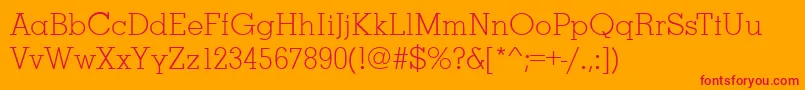 MissouriFineRegular Font – Red Fonts on Orange Background