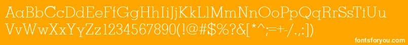 MissouriFineRegular Font – White Fonts on Orange Background