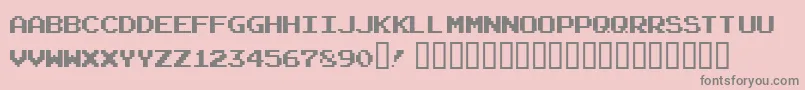 Fonte Arcadeclassic – fontes cinzas em um fundo rosa