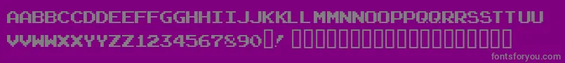 Police Arcadeclassic – polices grises sur fond violet