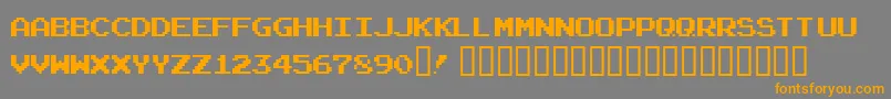 Arcadeclassic Font – Orange Fonts on Gray Background