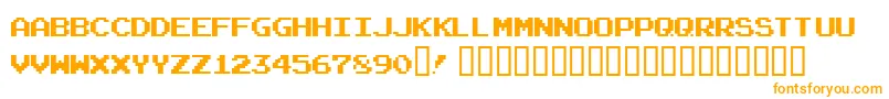 Czcionka Arcadeclassic – pomarańczowe czcionki na białym tle