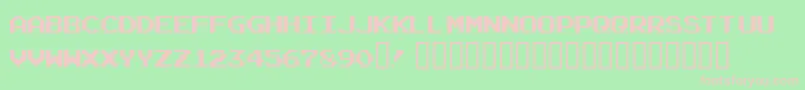 Arcadeclassic Font – Pink Fonts on Green Background