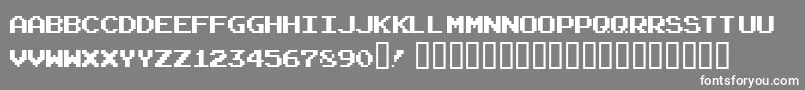 Arcadeclassic Font – White Fonts on Gray Background