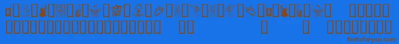 Ivanbats Font – Brown Fonts on Blue Background