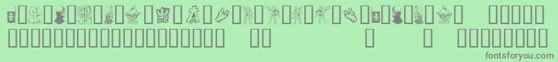 Ivanbats Font – Gray Fonts on Green Background