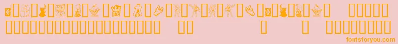 Ivanbats Font – Orange Fonts on Pink Background