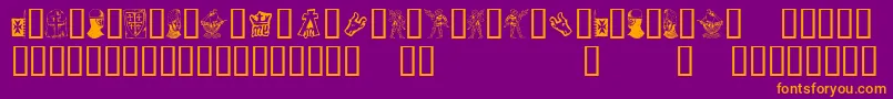 Ivanbats Font – Orange Fonts on Purple Background