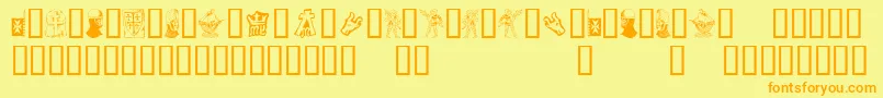 Ivanbats Font – Orange Fonts on Yellow Background
