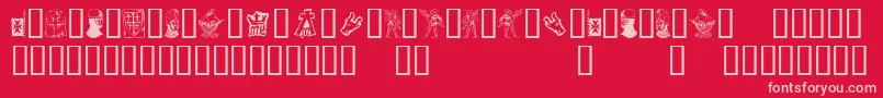 フォントIvanbats – 赤い背景にピンクのフォント