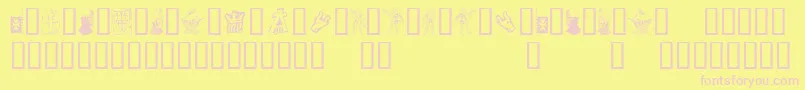 Ivanbats Font – Pink Fonts on Yellow Background
