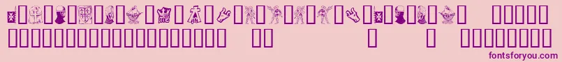 Ivanbats Font – Purple Fonts on Pink Background