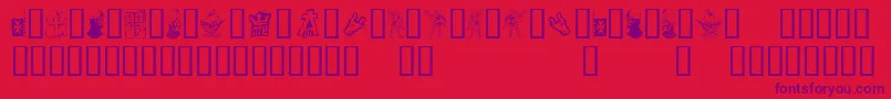 Ivanbats Font – Purple Fonts on Red Background