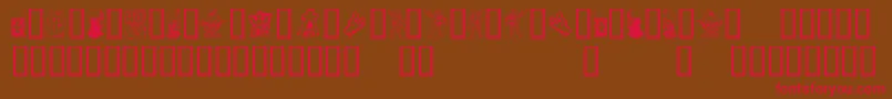 Ivanbats Font – Red Fonts on Brown Background