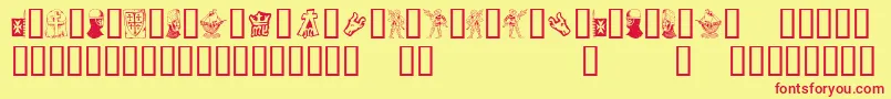 Ivanbats Font – Red Fonts on Yellow Background