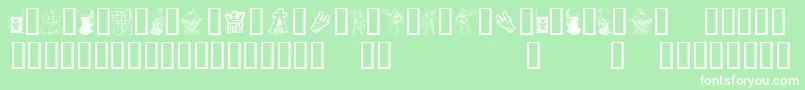 Ivanbats Font – White Fonts on Green Background