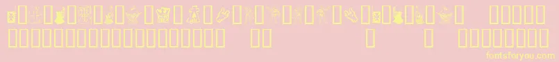 Ivanbats Font – Yellow Fonts on Pink Background
