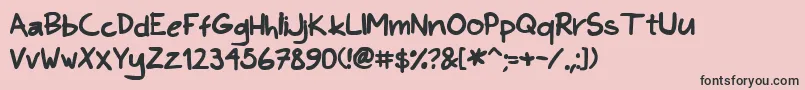 Khandb Font – Black Fonts on Pink Background