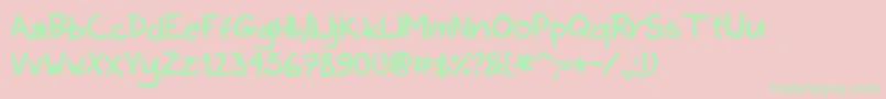 Khandb Font – Green Fonts on Pink Background