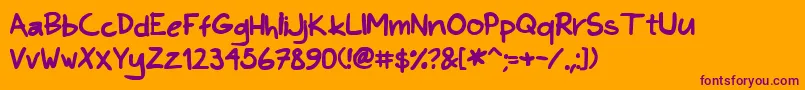 Khandb Font – Purple Fonts on Orange Background