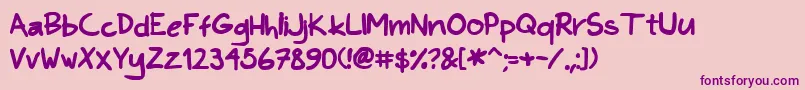 Khandb Font – Purple Fonts on Pink Background