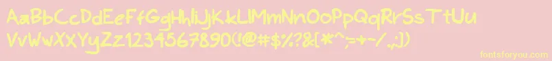 Khandb Font – Yellow Fonts on Pink Background