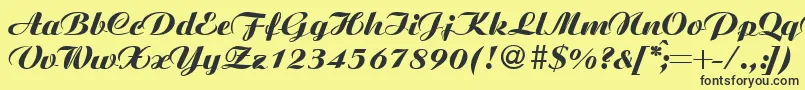 AgnesextraboldRegular Font – Black Fonts on Yellow Background