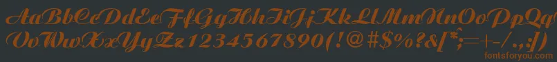 AgnesextraboldRegular-fontti – ruskeat fontit mustalla taustalla