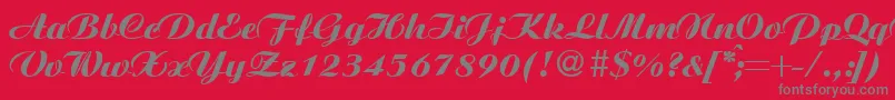 AgnesextraboldRegular Font – Gray Fonts on Red Background