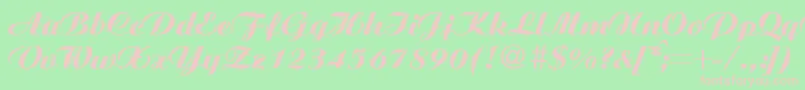 AgnesextraboldRegular Font – Pink Fonts on Green Background