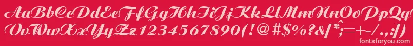 AgnesextraboldRegular Font – Pink Fonts on Red Background