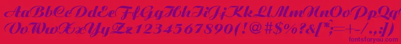 AgnesextraboldRegular Font – Purple Fonts on Red Background