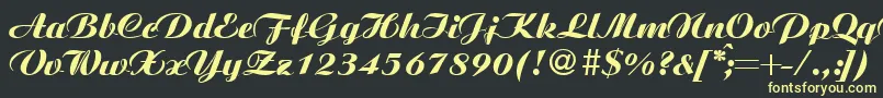 AgnesextraboldRegular Font – Yellow Fonts on Black Background