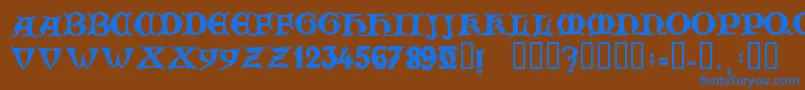 Шрифт ZamolxisV – синие шрифты на коричневом фоне